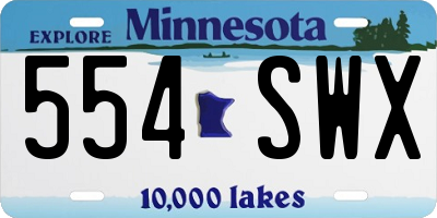 MN license plate 554SWX