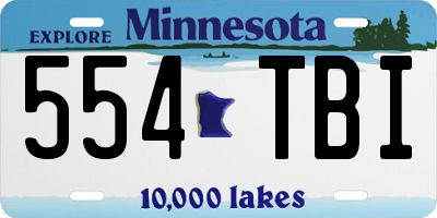 MN license plate 554TBI