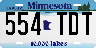 MN license plate 554TDT