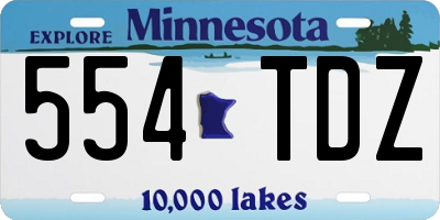 MN license plate 554TDZ
