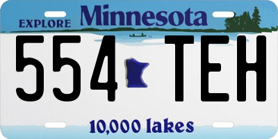 MN license plate 554TEH
