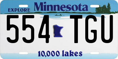 MN license plate 554TGU