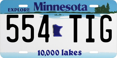 MN license plate 554TIG