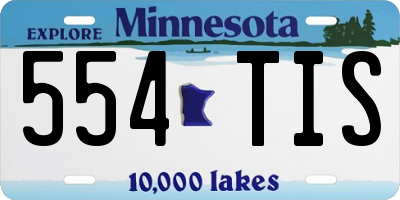 MN license plate 554TIS