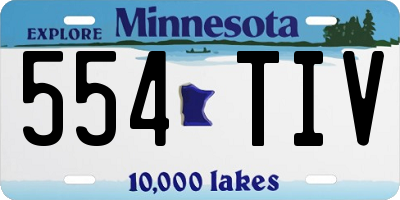 MN license plate 554TIV
