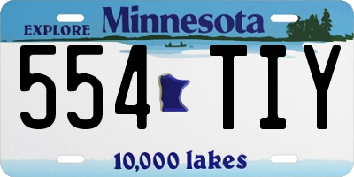 MN license plate 554TIY