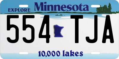 MN license plate 554TJA