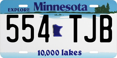 MN license plate 554TJB