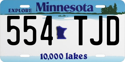 MN license plate 554TJD