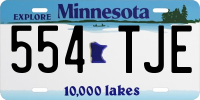 MN license plate 554TJE