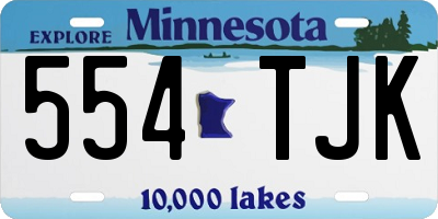 MN license plate 554TJK