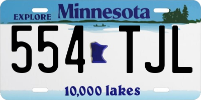 MN license plate 554TJL