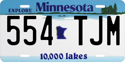 MN license plate 554TJM