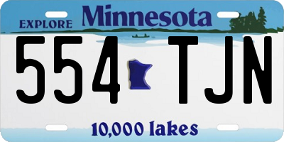 MN license plate 554TJN