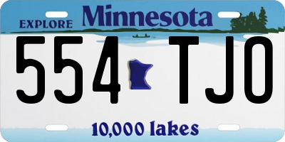 MN license plate 554TJO