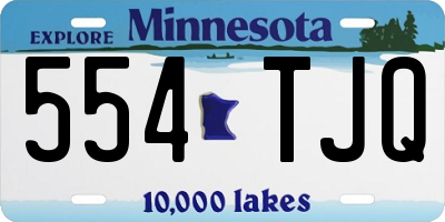 MN license plate 554TJQ