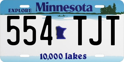 MN license plate 554TJT