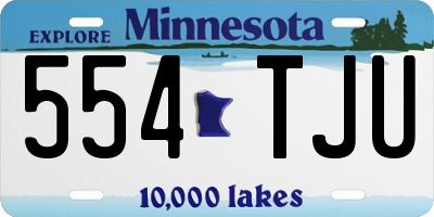 MN license plate 554TJU