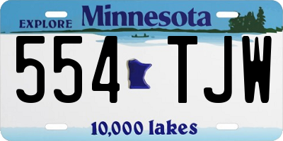 MN license plate 554TJW