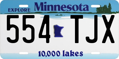 MN license plate 554TJX