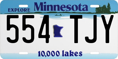 MN license plate 554TJY