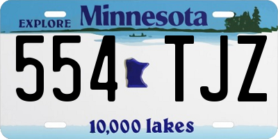 MN license plate 554TJZ