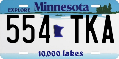 MN license plate 554TKA
