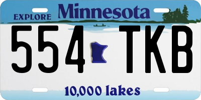 MN license plate 554TKB