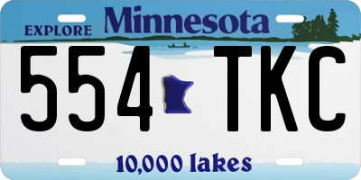 MN license plate 554TKC