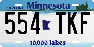 MN license plate 554TKF