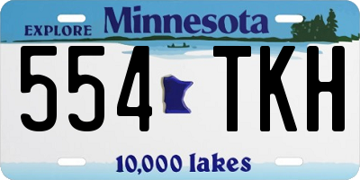 MN license plate 554TKH
