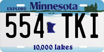 MN license plate 554TKI