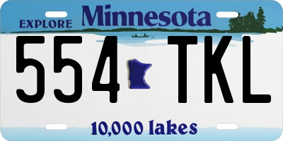 MN license plate 554TKL