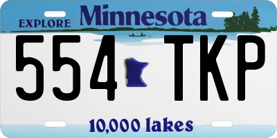 MN license plate 554TKP
