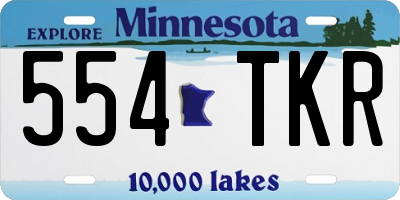 MN license plate 554TKR