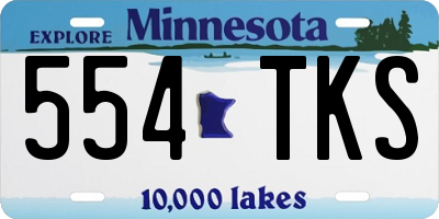MN license plate 554TKS