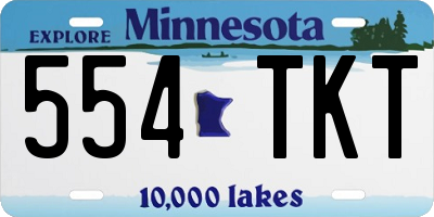 MN license plate 554TKT