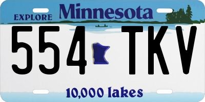 MN license plate 554TKV