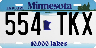 MN license plate 554TKX