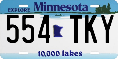MN license plate 554TKY