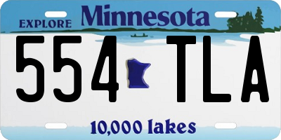 MN license plate 554TLA