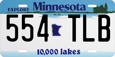 MN license plate 554TLB
