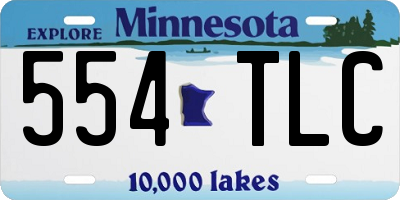 MN license plate 554TLC
