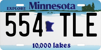 MN license plate 554TLE