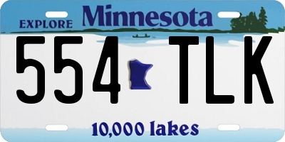 MN license plate 554TLK