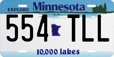 MN license plate 554TLL