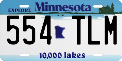 MN license plate 554TLM
