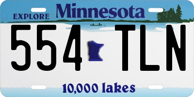 MN license plate 554TLN