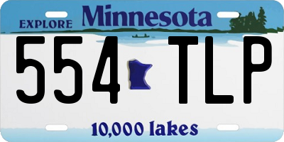 MN license plate 554TLP