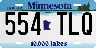 MN license plate 554TLQ
